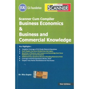 Taxmann's Cracker on Business Economics & Business and Commercial Knowledge for CA Foundation May 2020 Exam [New Syllabus] by Dr. Ritu Gupta